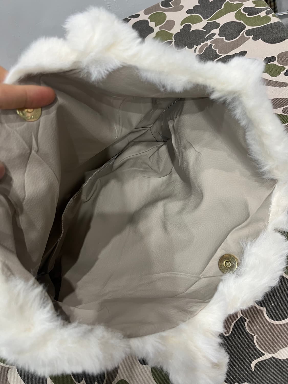 JPN 빈티지 퍼 토트백 상품이미지3