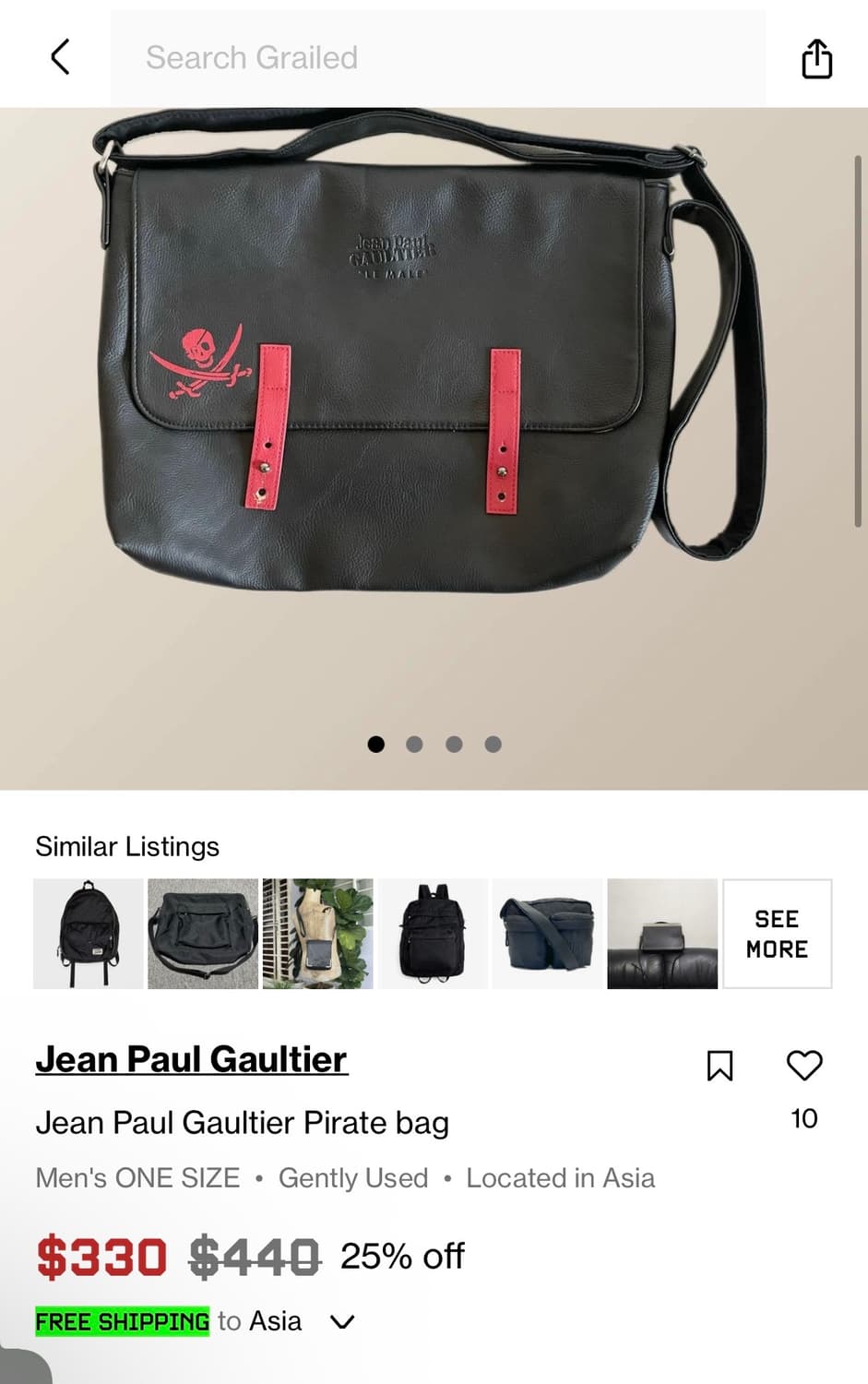 고티에 크로스백 상품이미지5