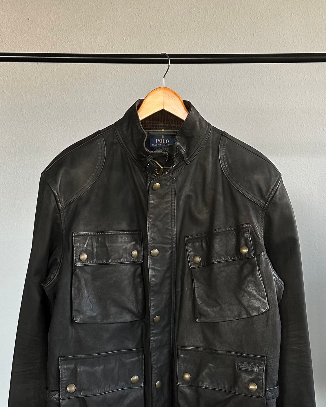 [XL]폴로 랄프로렌 소가죽 모터싸이클 바이커 레더 자켓 상품이미지2
