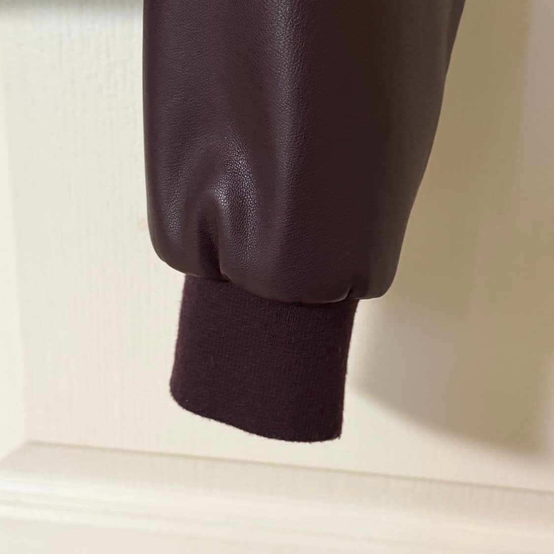 미스치프 레더 봄버 자켓 버건디 M 상품이미지4