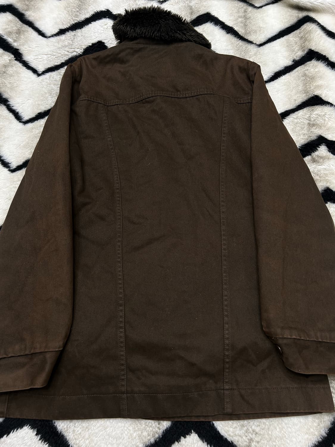 [M]랭글러 Wrange 퍼 자켓/브라운 상품이미지5