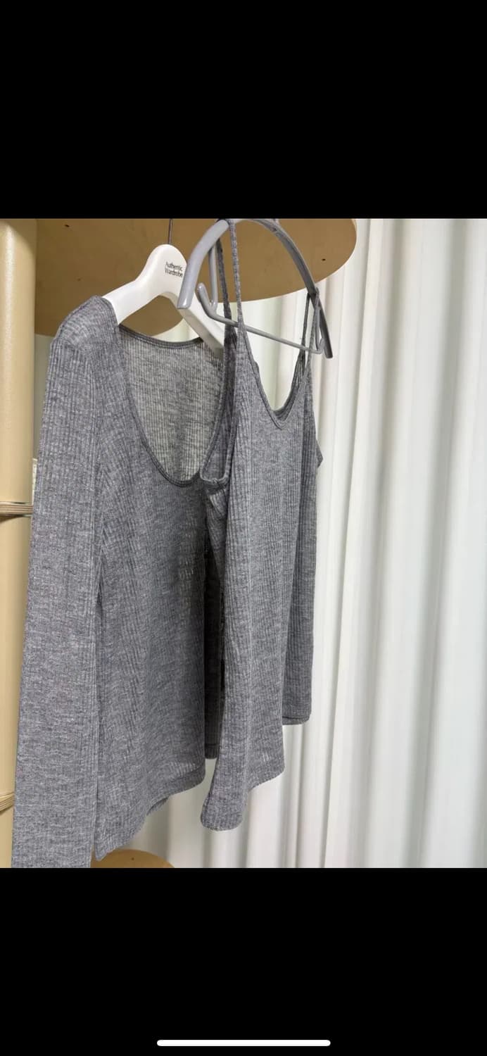 메인스테이 뮤즈 나시세트 그레이/화이트 상품이미지3