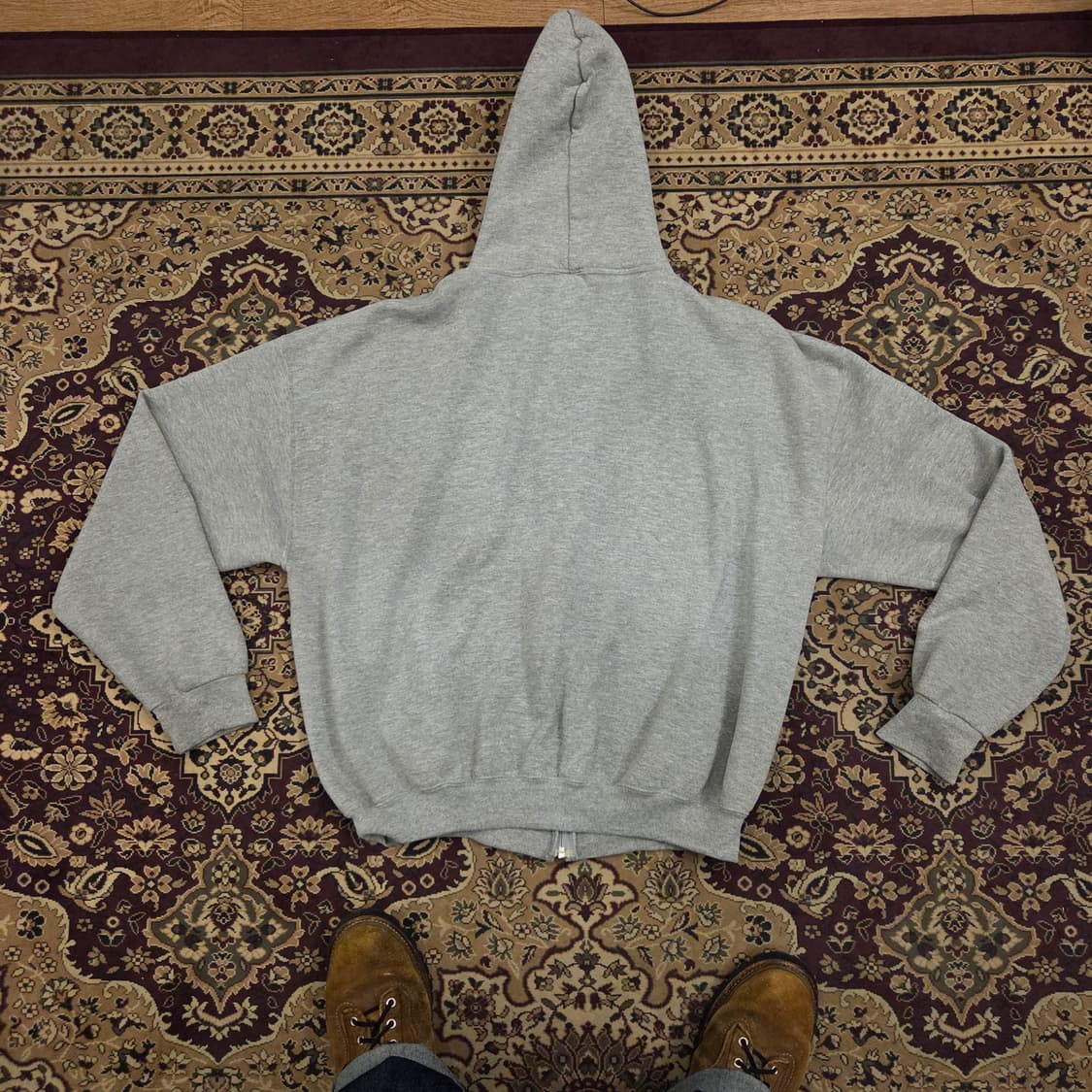 90s 빈티지 러셀 후드집업 그레이 XL 상품이미지2