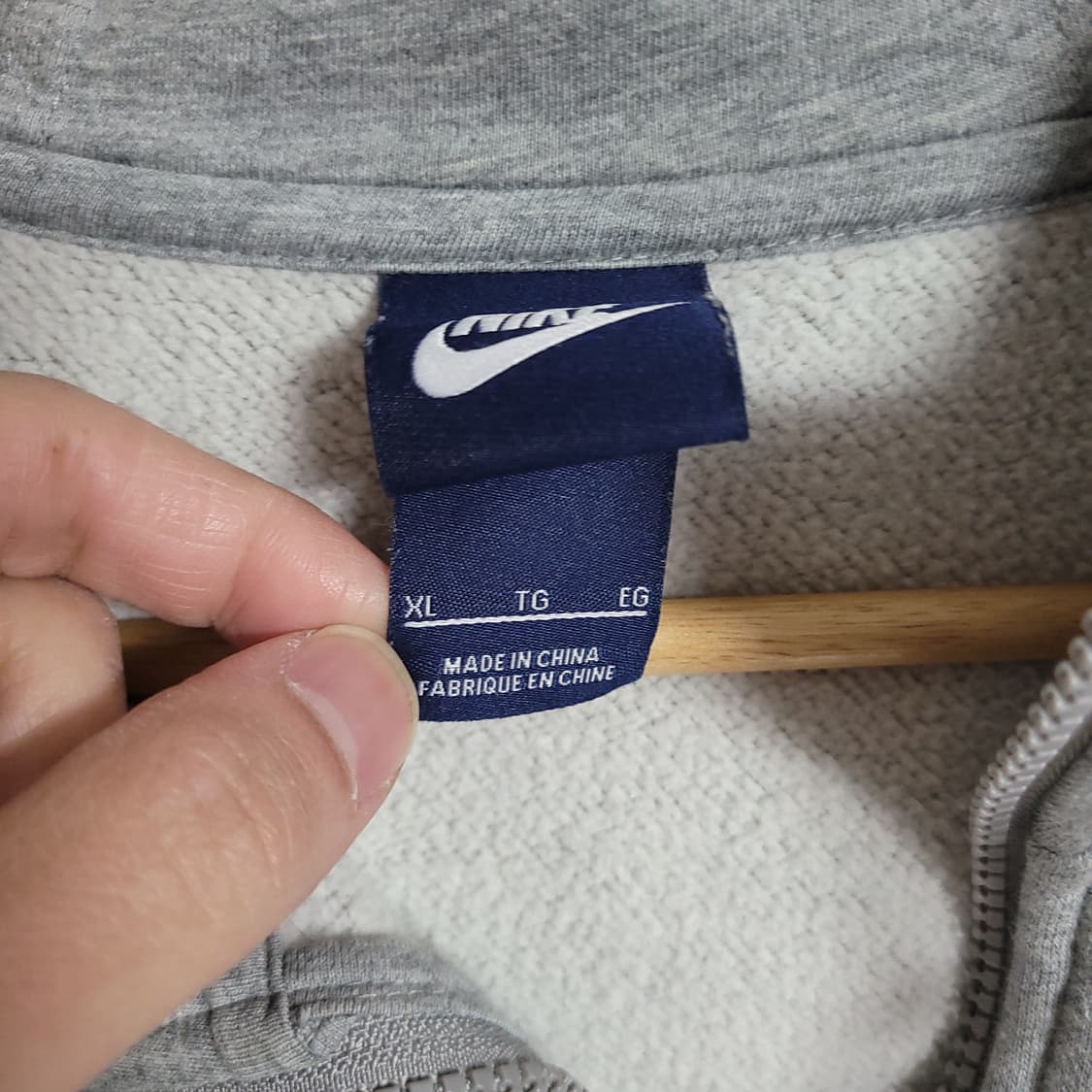 (XL) NIKE 나이키 그레이 후드집업 상품이미지2