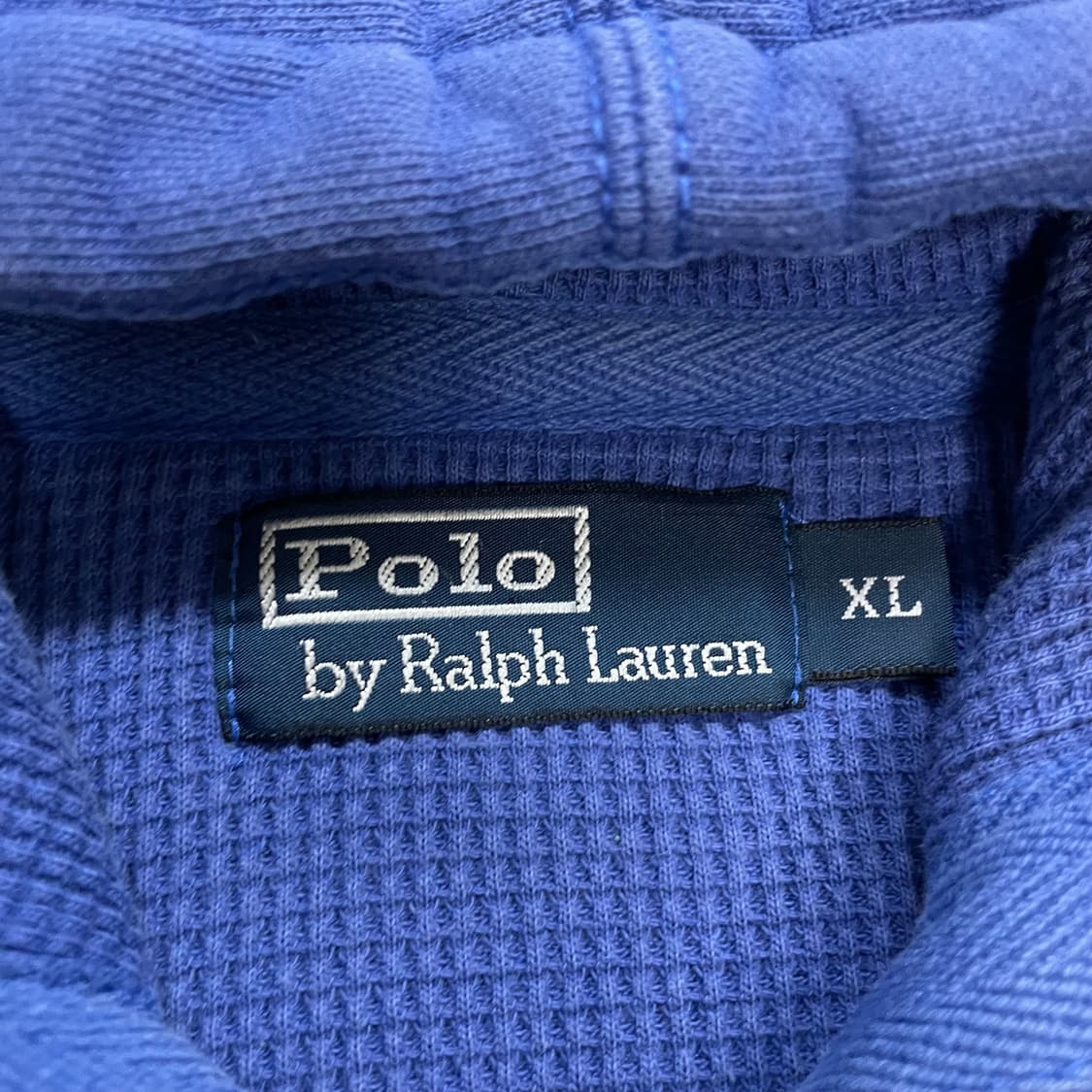 폴로 랄프로렌 포니 로고 써멀 후드집업 블루 상품이미지3