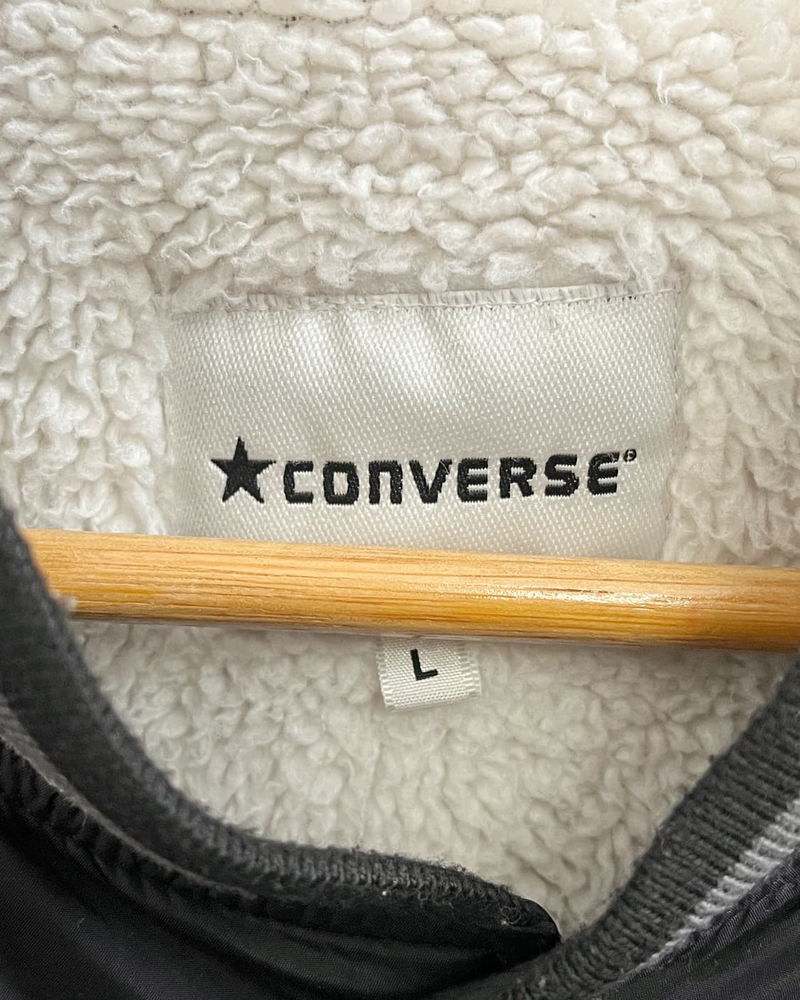 컨버스 폴리쉘 베이스볼 점퍼 블랙 상품이미지8