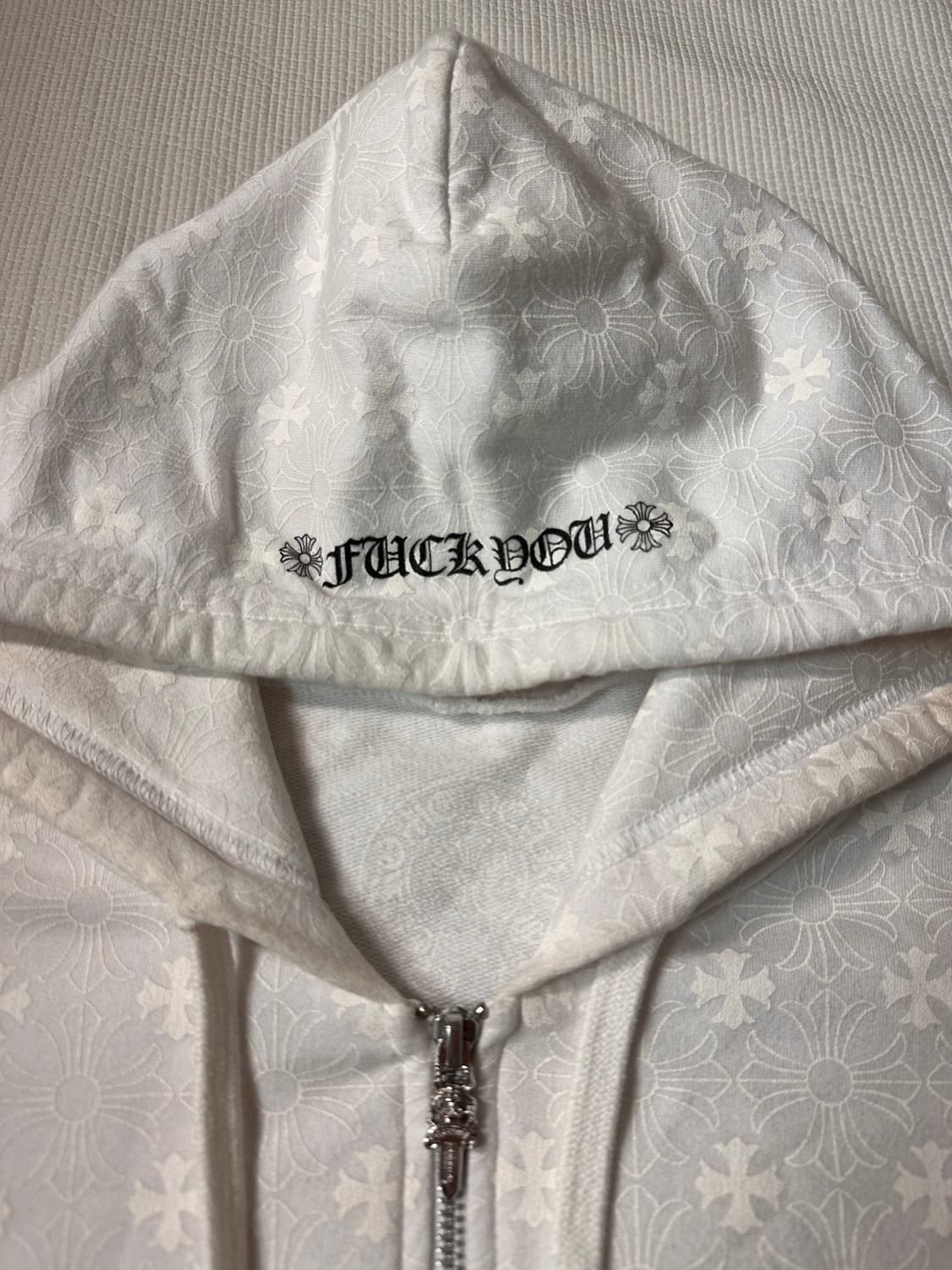 (레어) 크롬하츠 버티컬 플러스 로고 후드집업 M 상품이미지3