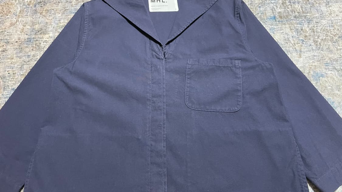 JPN 일본 빈티지 아메카지 MHL 마가렛호웰 네이비 세일러 카라 자켓 상품이미지6
