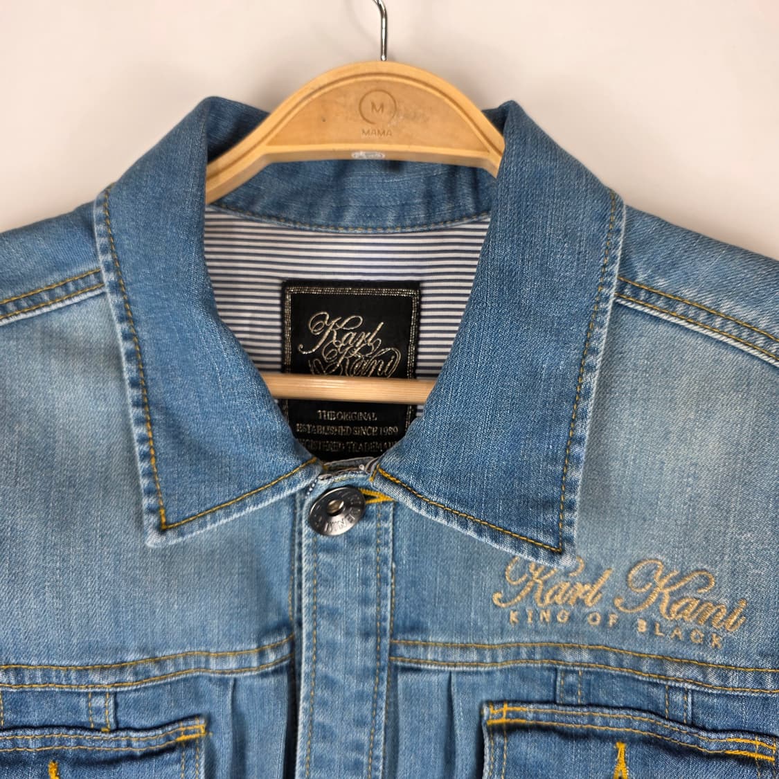 90'S 칼카니 Y2K  자수 데님자켓 상품이미지4