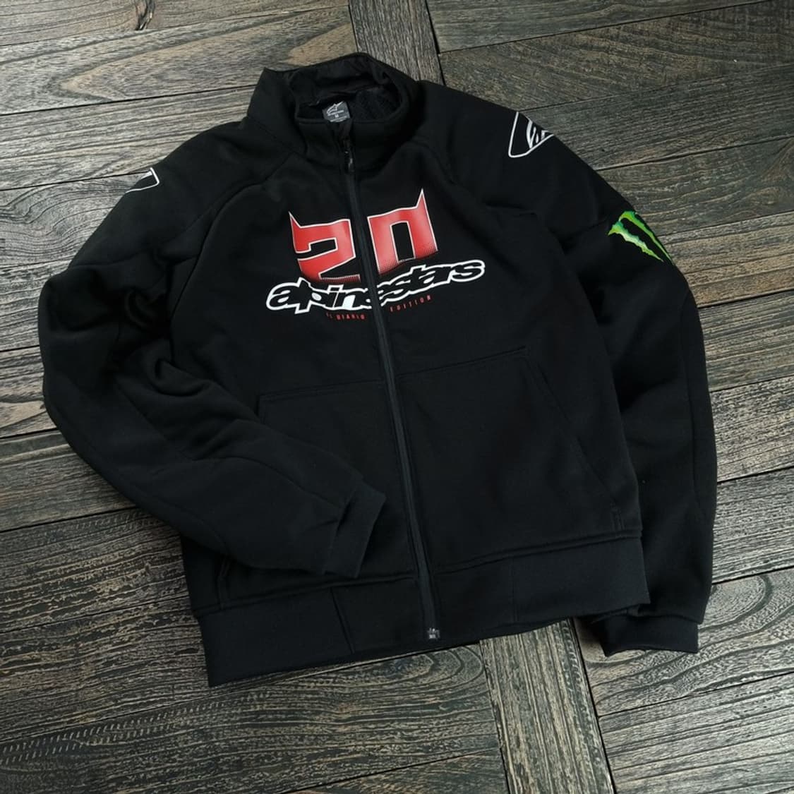 [알파인스타] 몬스터 바이커 라이딩 아머 집업 자켓 블랙 M18559 상품이미지1