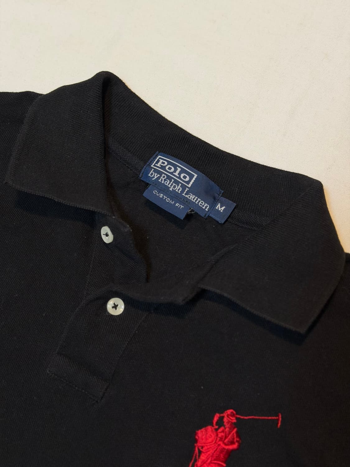 폴로 랄프로렌 빅포니 롱슬리브 카라티 블랙 상품이미지2