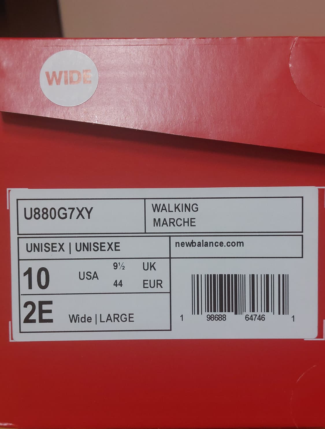 뉴발란스 U880G7XY 검정 워킹화 280mm 상품이미지6