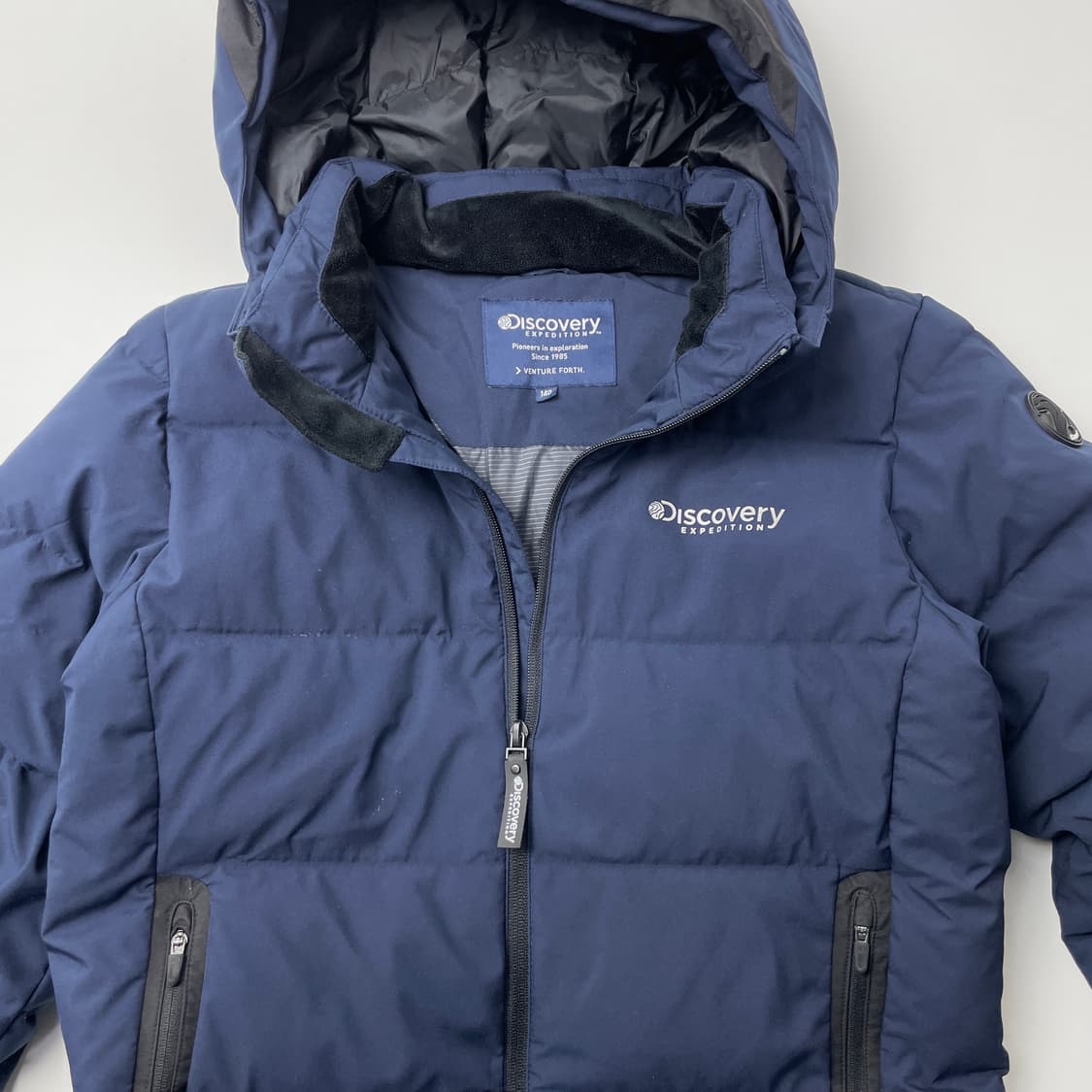 [택포] 디스커버리 구스다운 키즈 패딩 네이비 140 상품이미지3