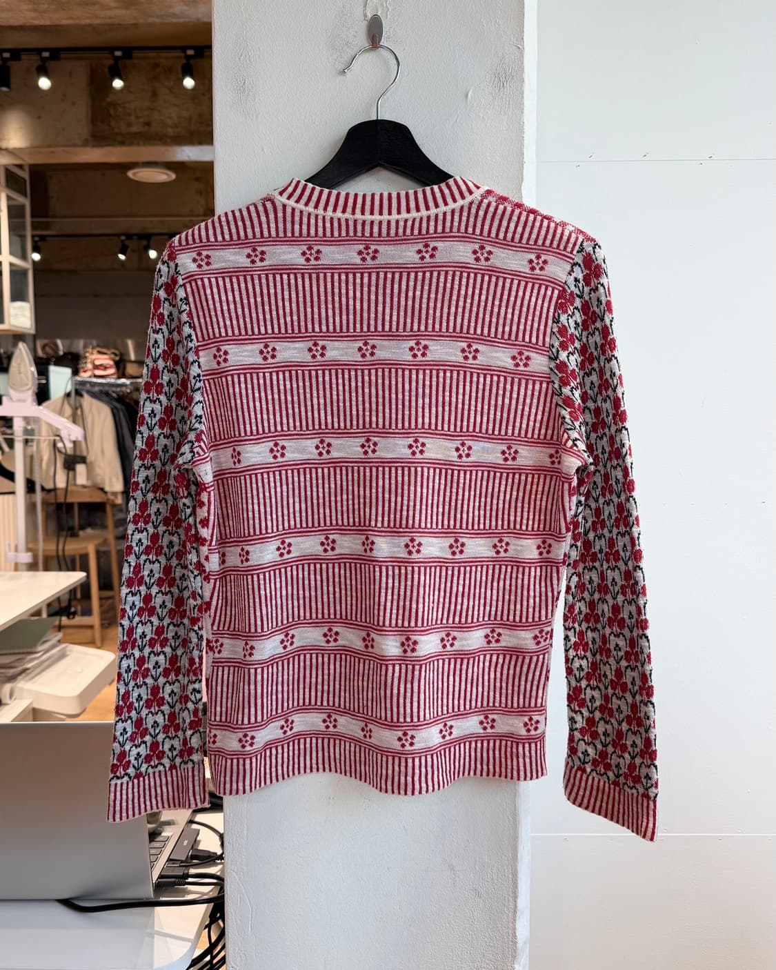 겐조 레드 플로랄 레이온혼방 가디건 상품이미지7