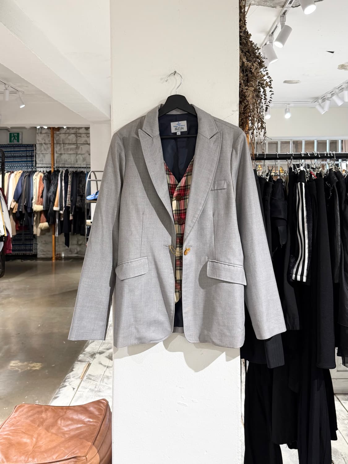 비비안웨스트우드 맨 그레이 베스트 레이어드 블레이저 자켓 상품이미지1