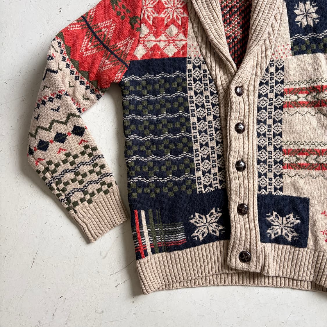 ENGUOKIN 빈티지 코위찬 가디건 XL 상품이미지3