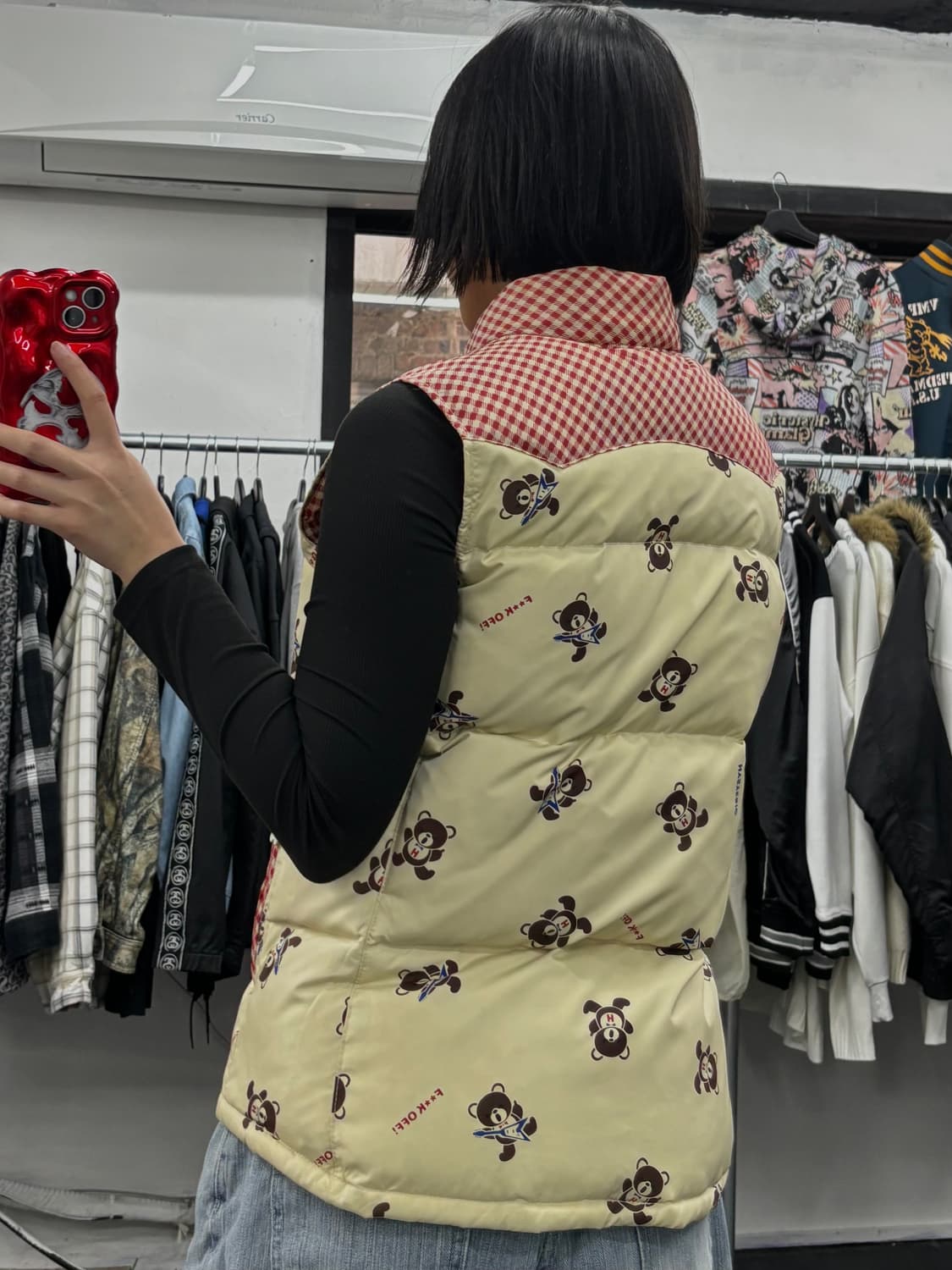히스테릭 글래머 퍽베어 조끼 패딩 상품이미지5