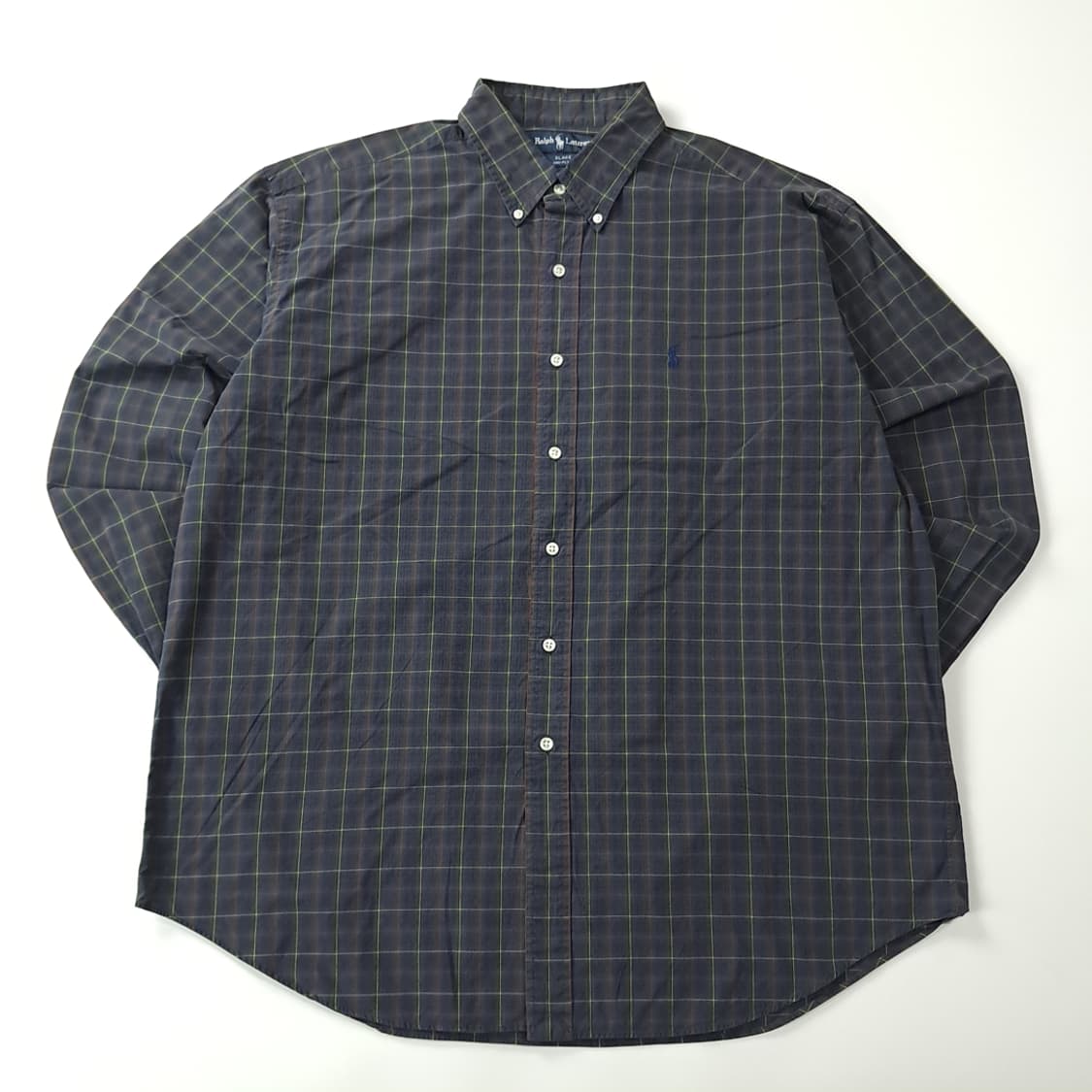 CK410 XL 폴로 90s 홍콩판 모던 타탄체크 셔츠 남방 상품이미지1