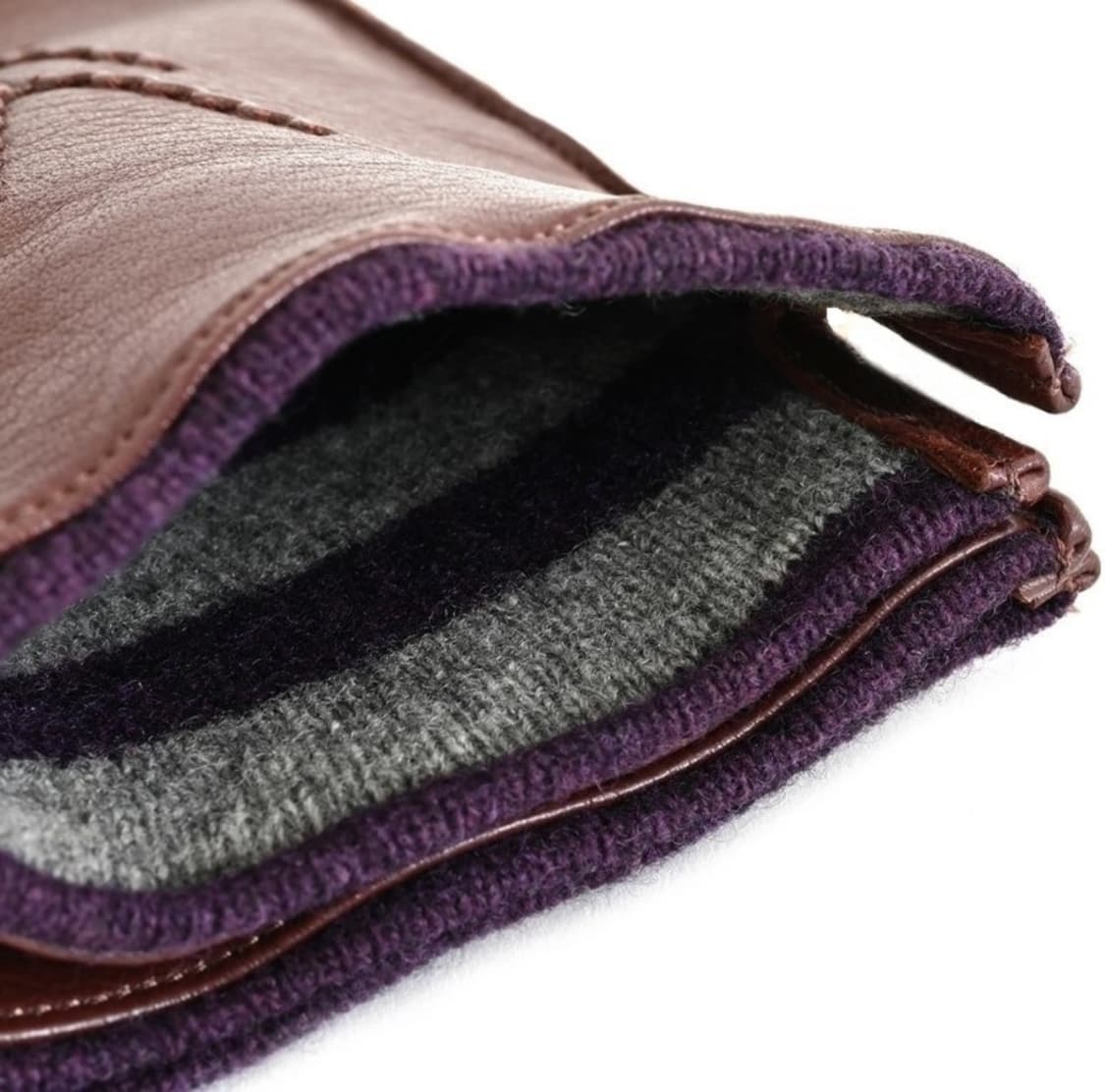 비비안웨스트우드 남성용 V 스티치 가죽 장갑 브라운 (새상품) 상품이미지3