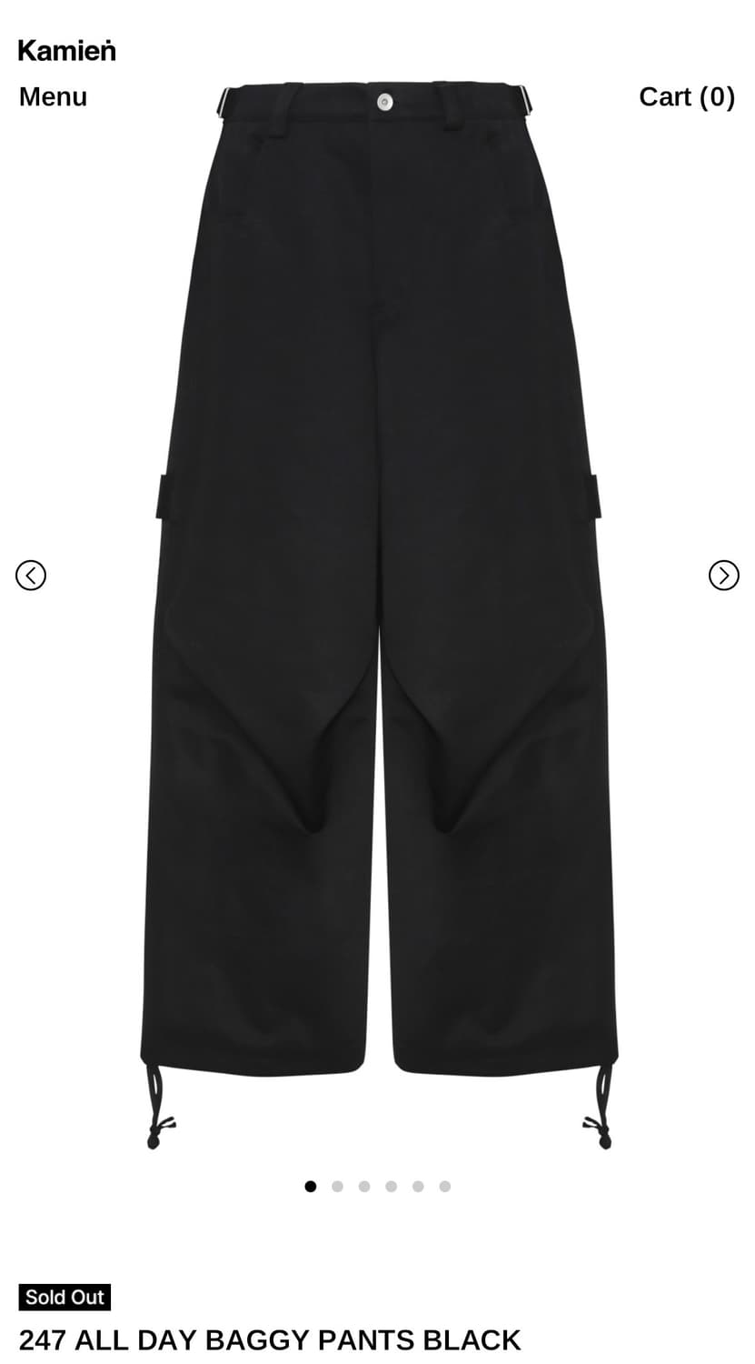 [3] Kamien 카미엔 247 올데이 배기팬츠 블랙 상품이미지1