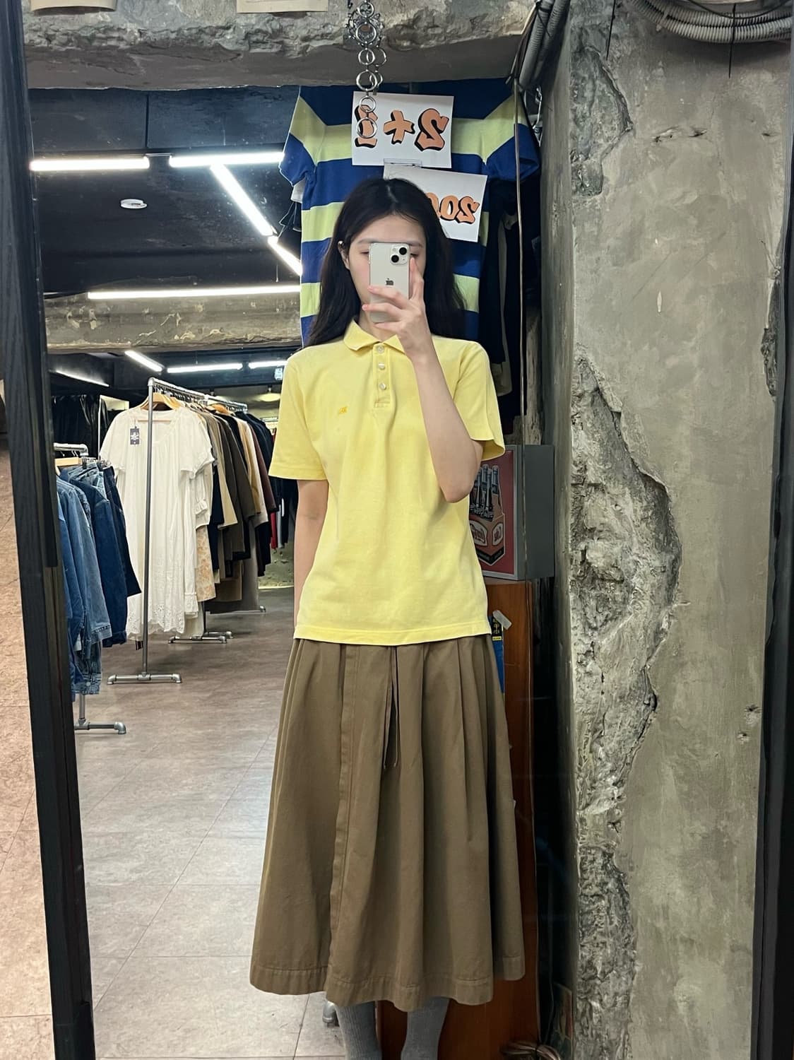 버버리 반팔 카라티 옐로우 S #csz3841 상품이미지2