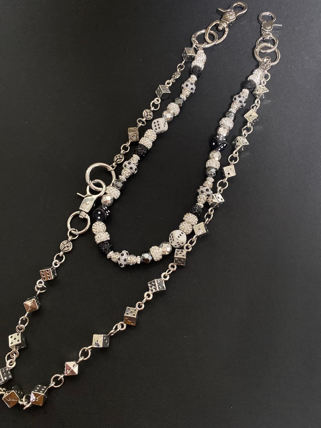 롱&숏 Dice 블링 비즈 더블 체인 상품이미지1