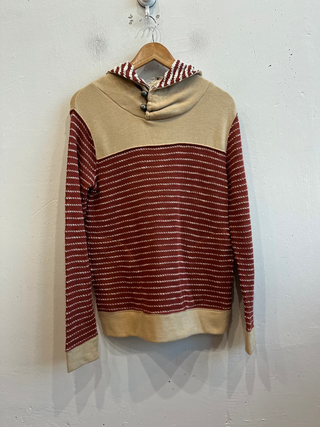 Nanea JPN 에스닉 콘쵸 니트 후드 미사용품 상품이미지2