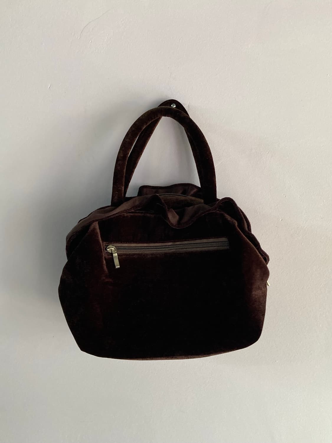일본빈티지) 벨벳 로즈 가방  상품이미지3