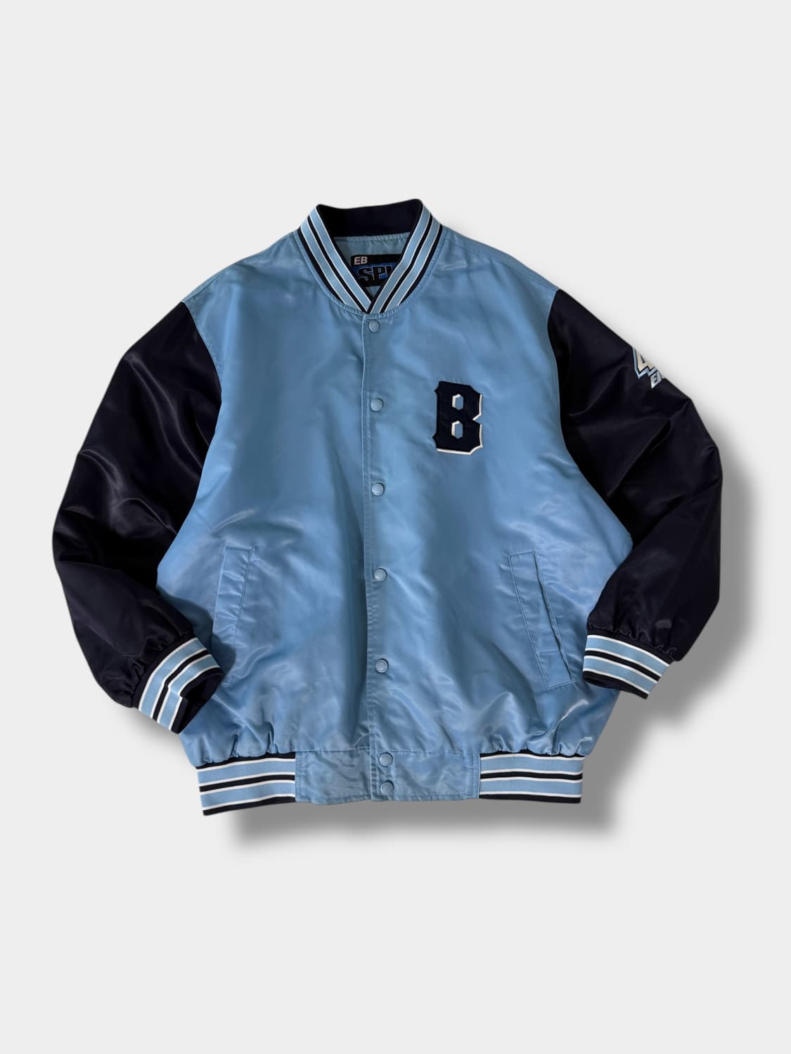 VTG 90's 스카이블루 배색 바시티 자켓 m 상품이미지2