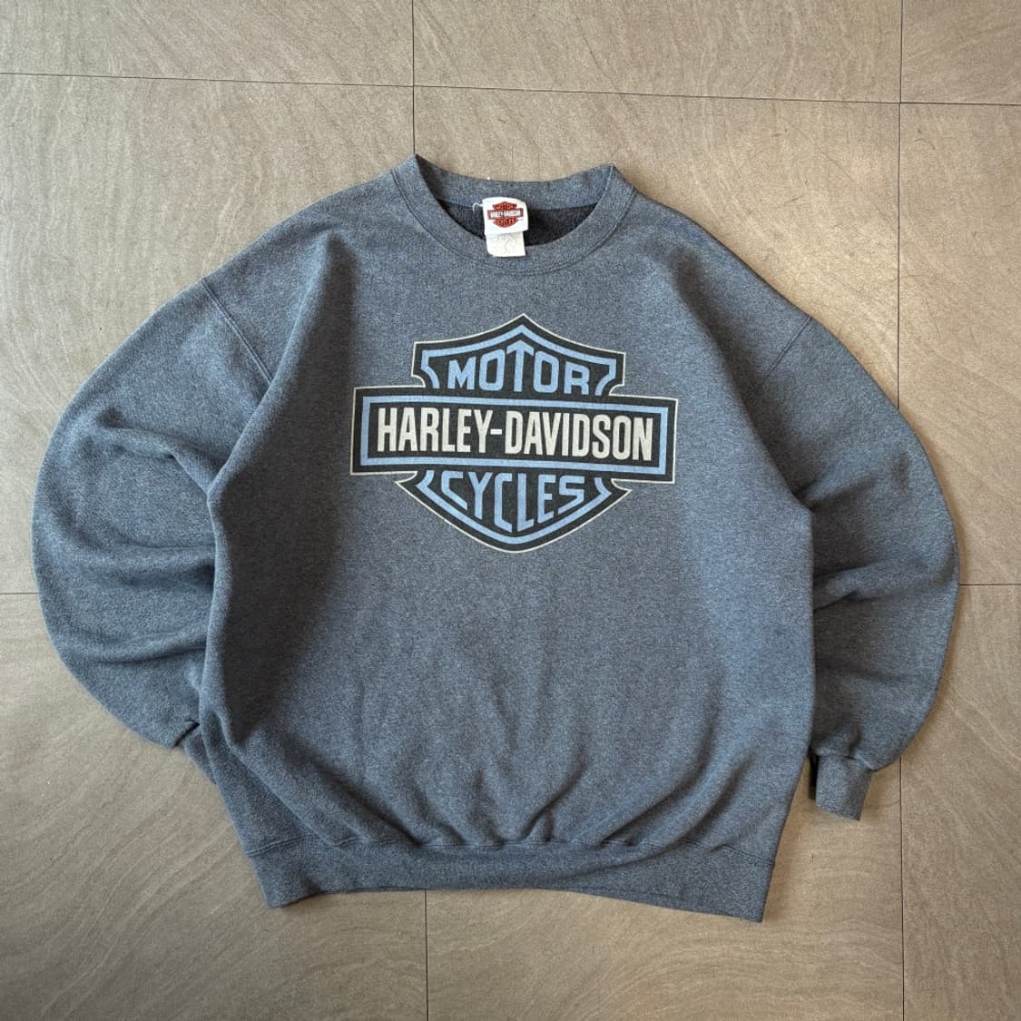 00년대 생산 할리 데이비슨 스카이블루 스웻셔츠 맨투맨 상품이미지1