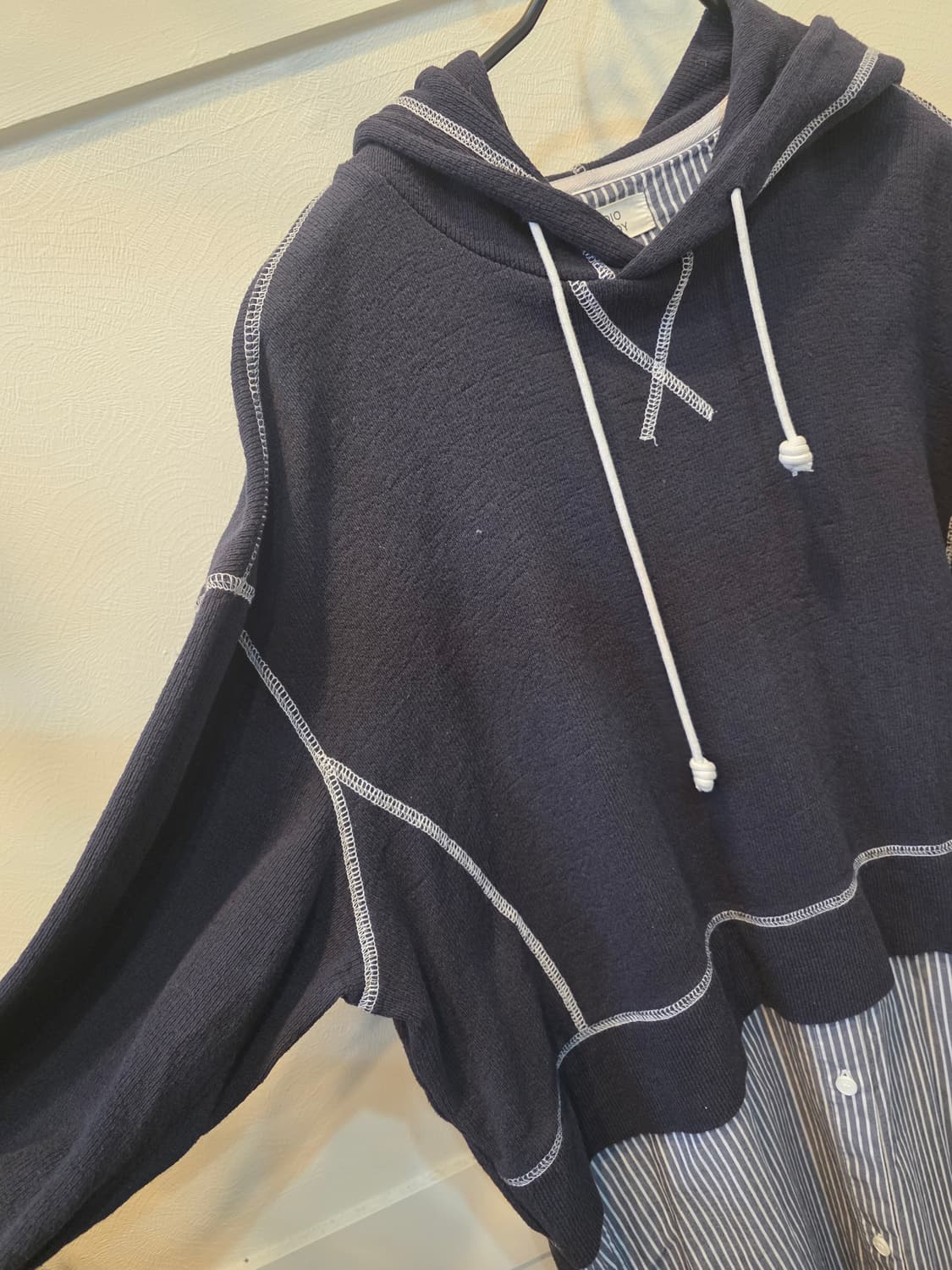 스튜디오 톰보이 후드  믹스 레이어드  셔츠원피스 상품이미지3