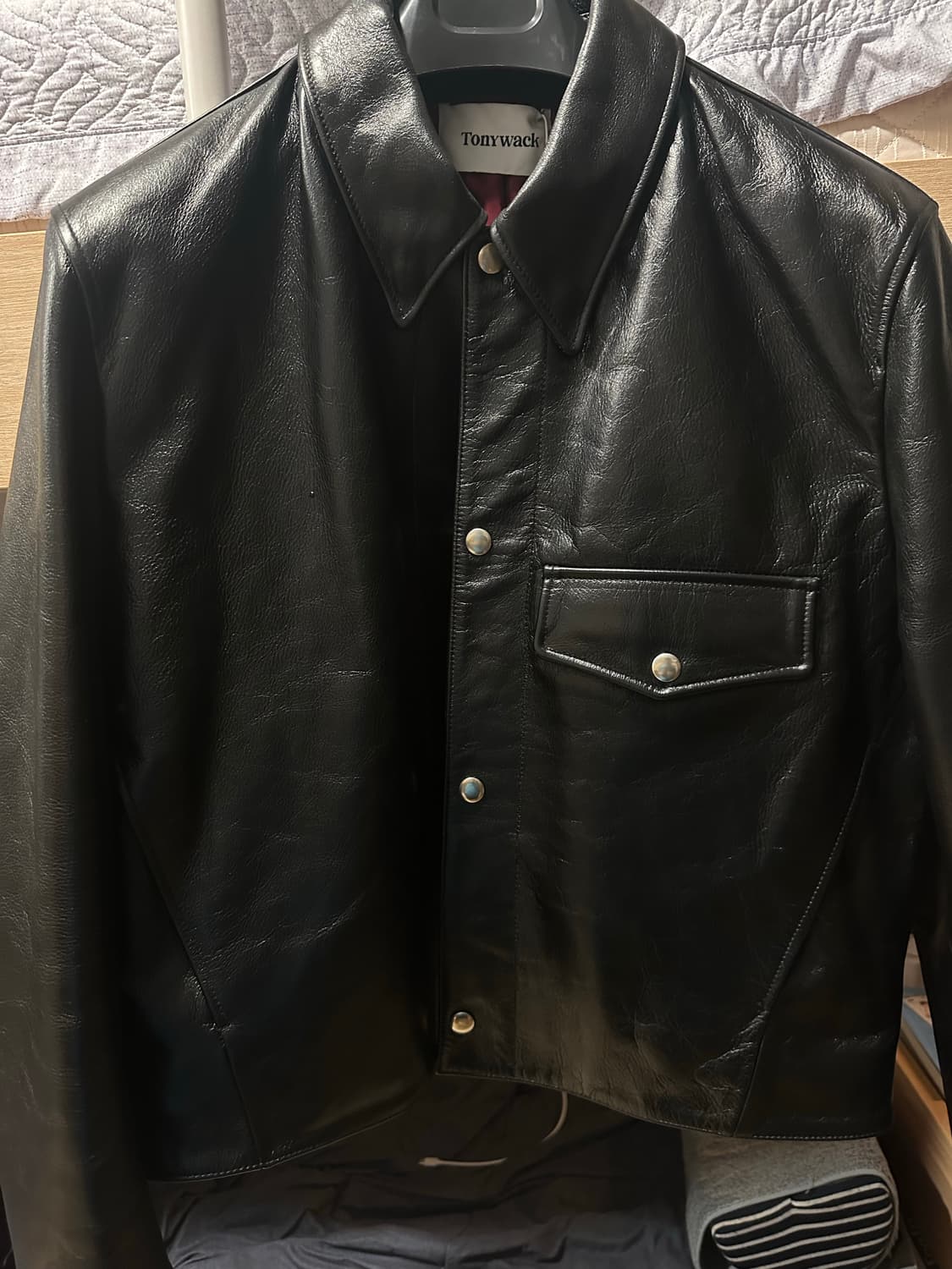 Tonywack Calf Leather Zip Blouson Jacket 상품이미지1