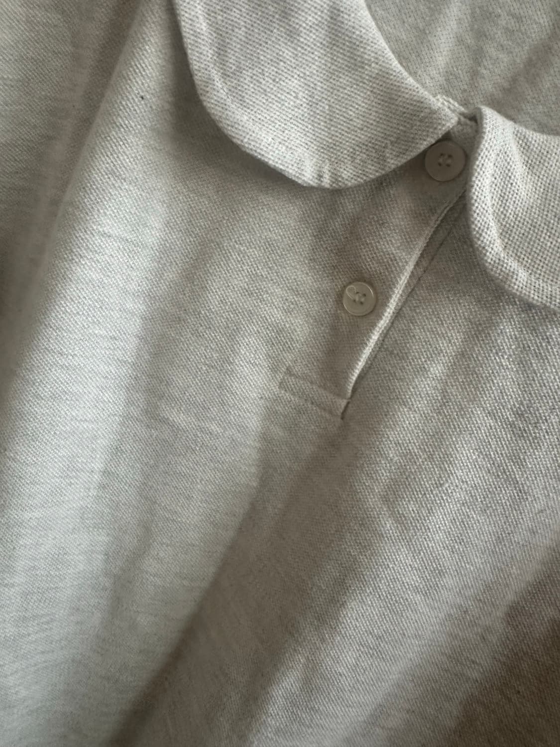 프릴 카라 반팔 티셔츠 오트밀  상품이미지2