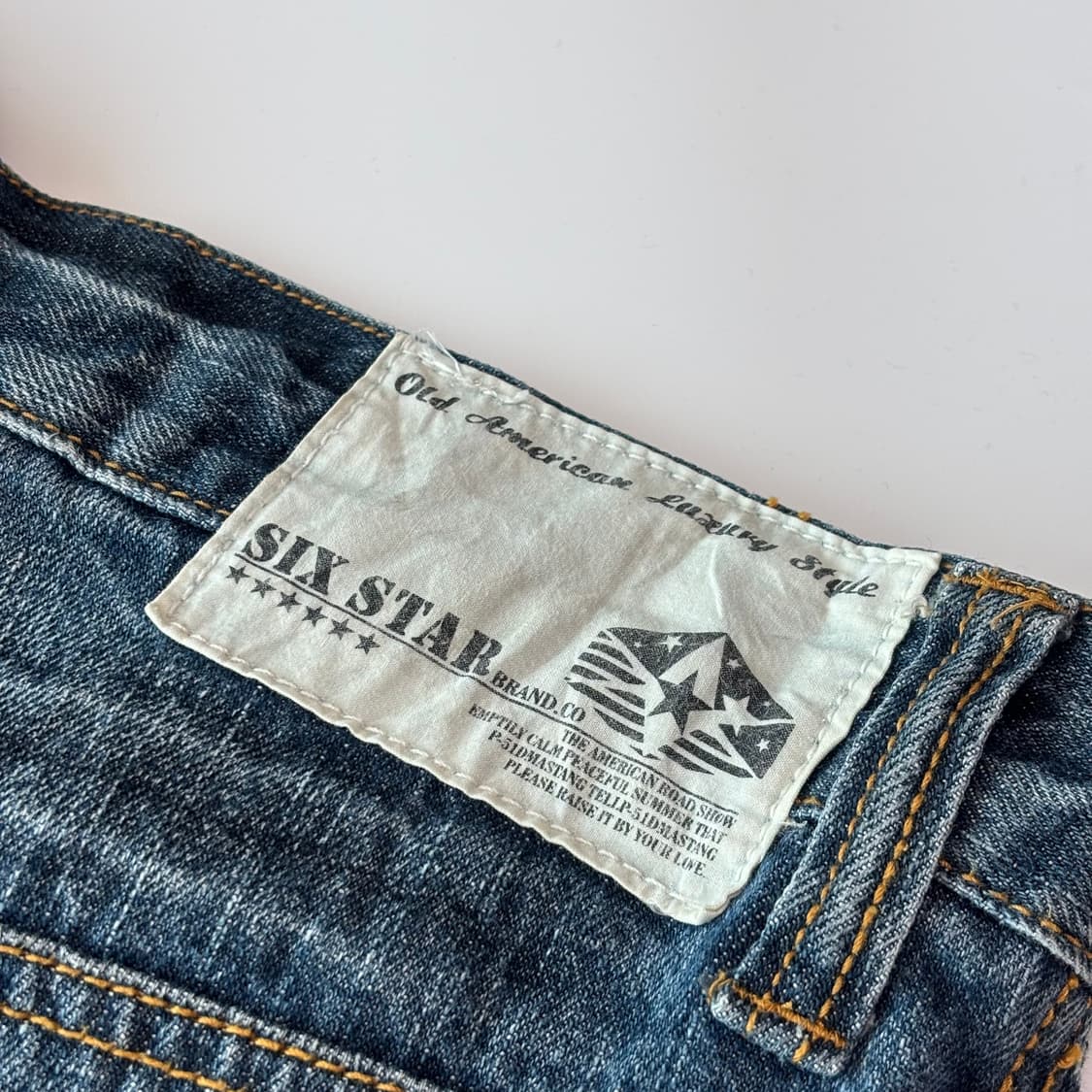 [SIX STAR] 올드 아메리칸 빈티지 와펜 데님 하프 팬츠 상품이미지7