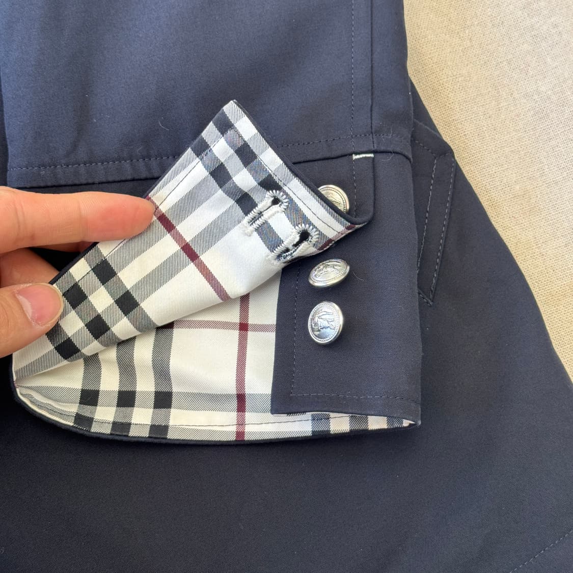 버버리 블랙라벨 은장 리얼버튼 자켓 L(95) 상품이미지5