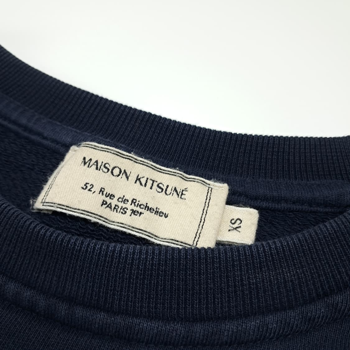 CL864 XS 메종키츠네 폭스헤드 네이비 맨투맨 스웻셔츠 상품이미지3