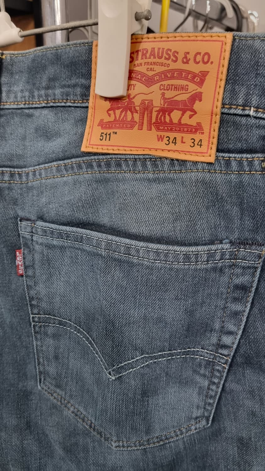 levis 511 색깔특이한 슬림핏 데님진 34size 상태10/8 상품이미지3