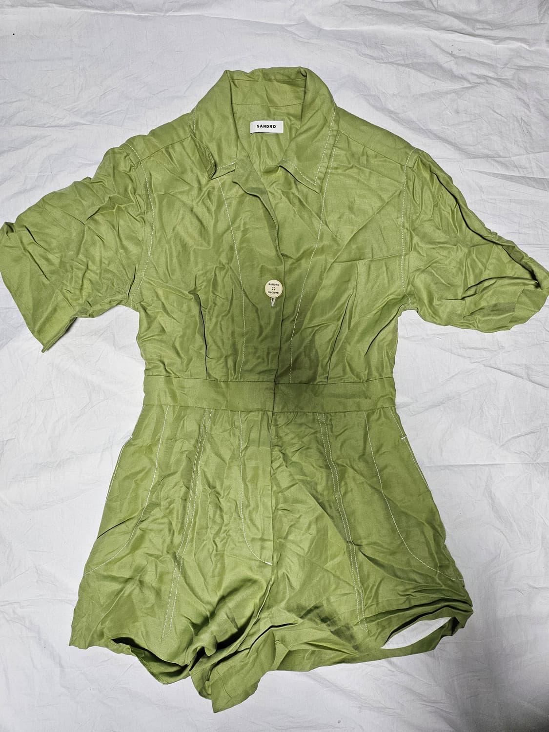 산드로 그린 점프수트 S 상품이미지1