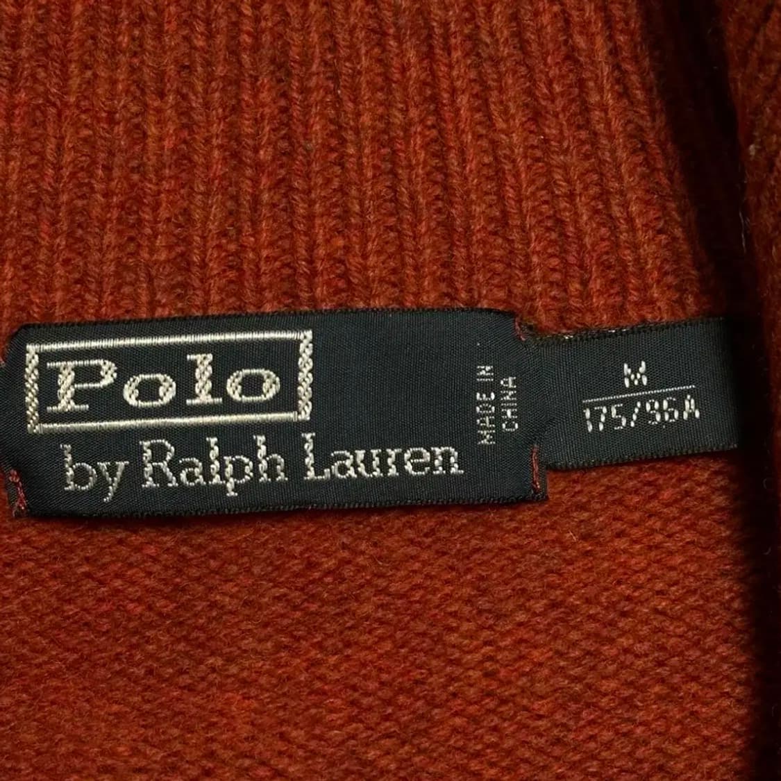 폴로랄프로렌 그린 포니 오렌지 램스울 반집업 니트  상품이미지4