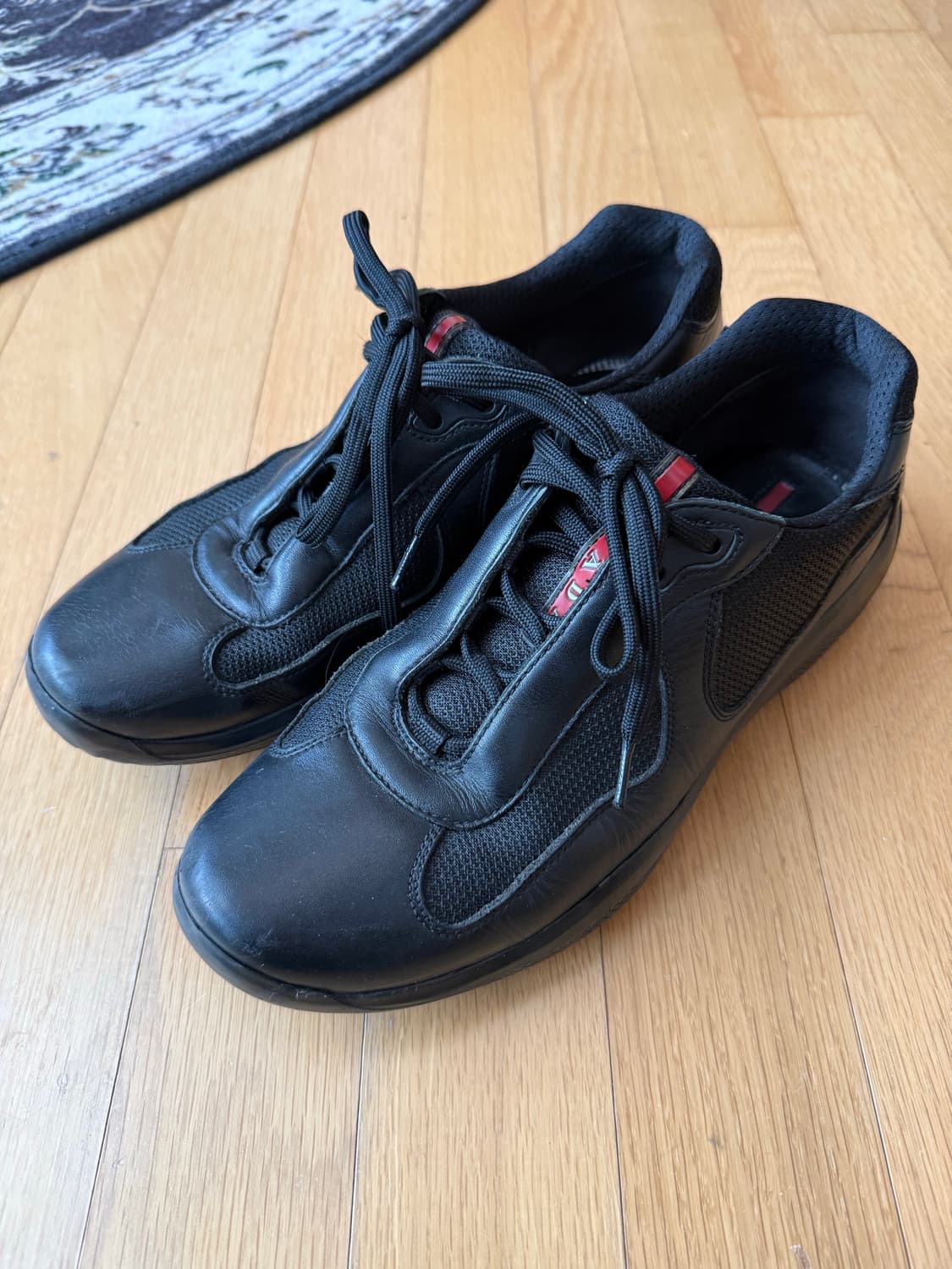 [9.5] 프라다 아메리카컵 스니커즈 블랙 빈티지 상품이미지2