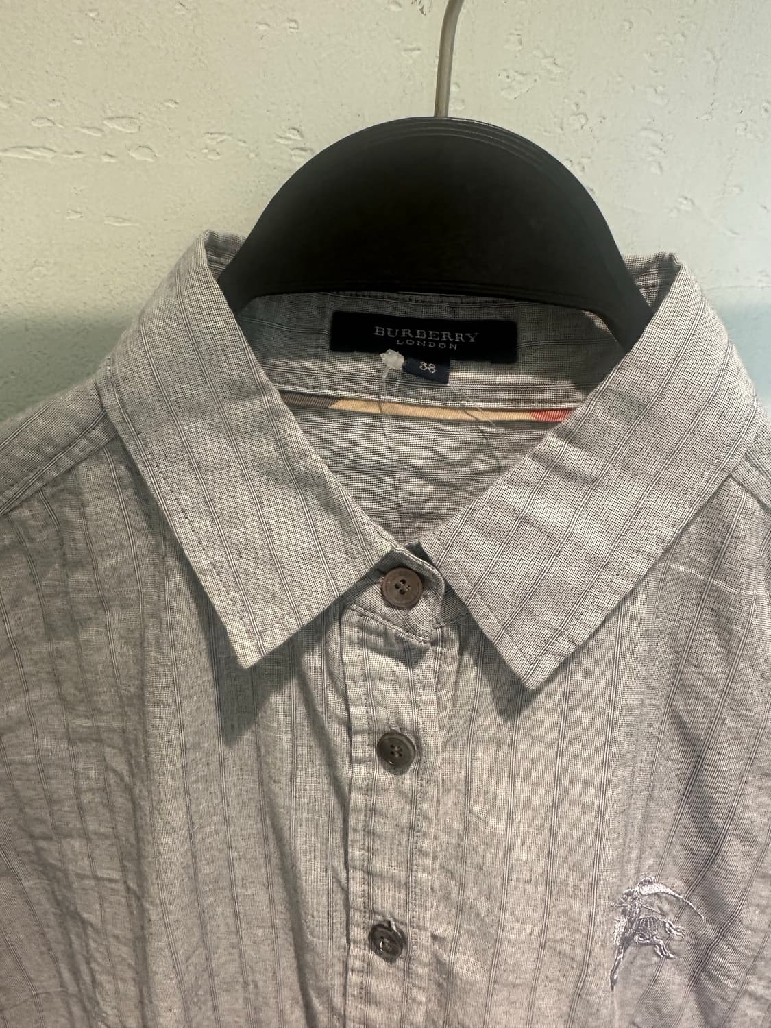 BURBERRY 버버리 그레이 스트라이프셔츠💯 상품이미지5
