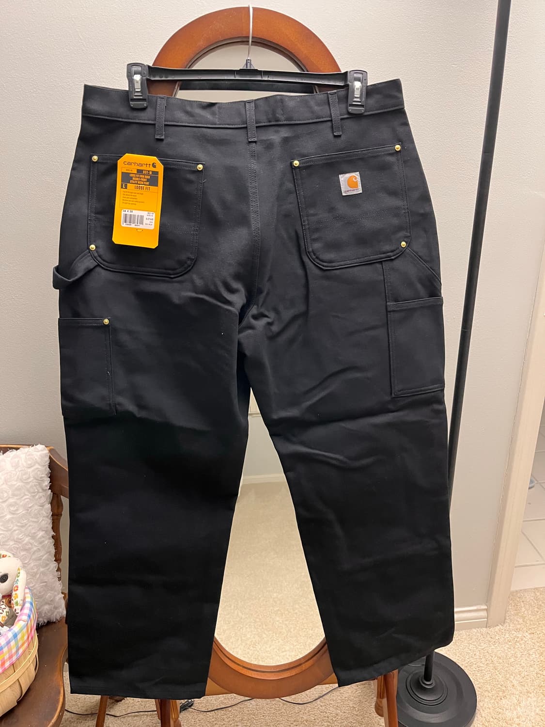 [새상품] 칼하트 B01 루즈핏 더블니 워크 팬츠 블랙 38x28 상품이미지2