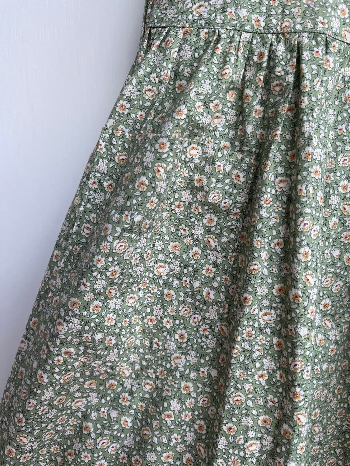 그린 플로럴 끈 원피스 상품이미지3