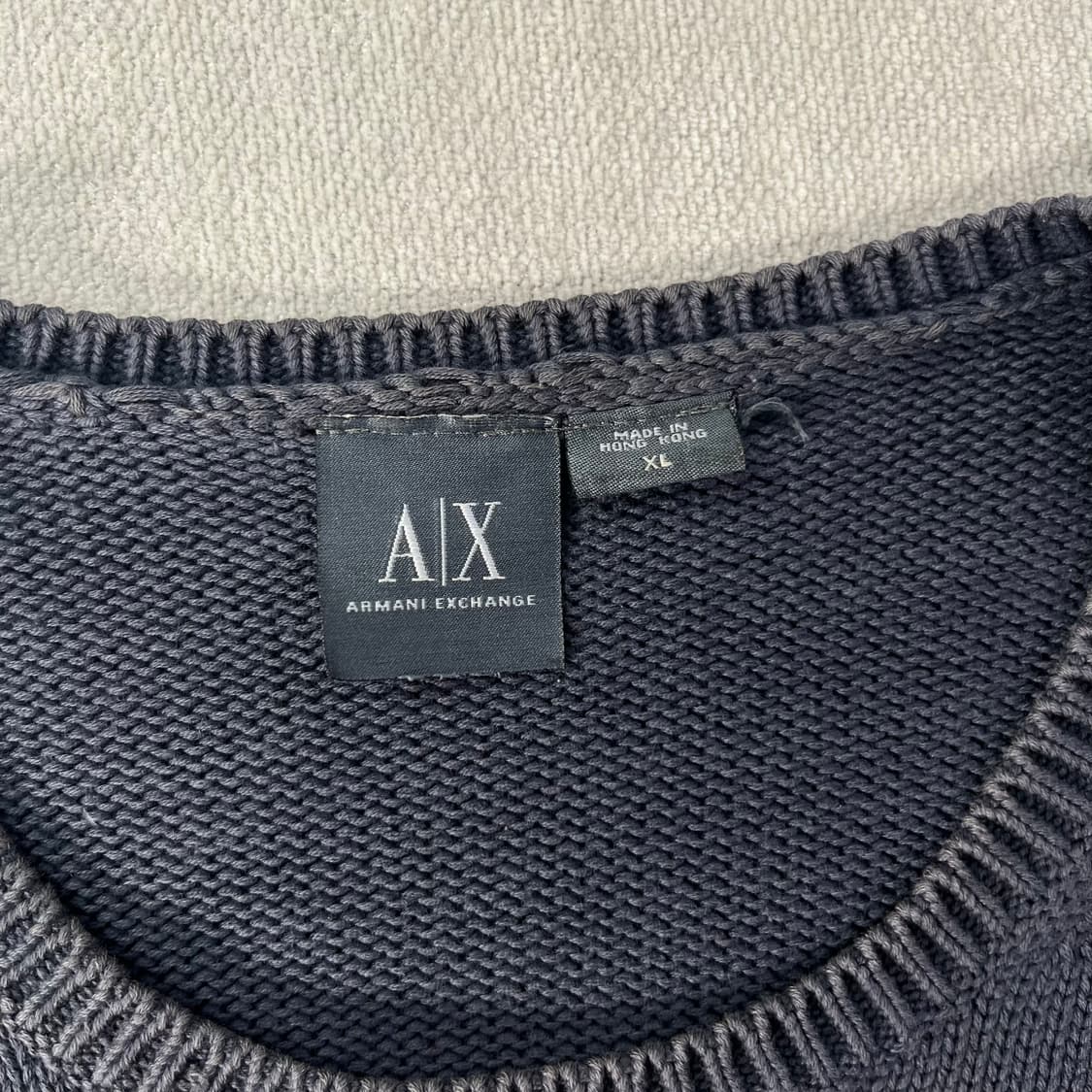 100 아르마니 빅로고 차콜 니트 상품이미지3