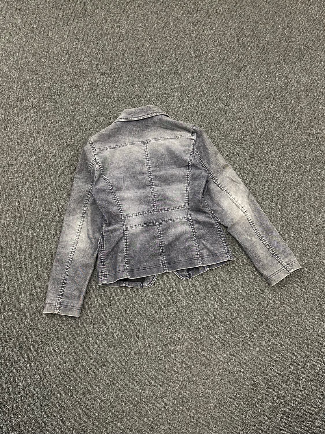 2)타케오키쿠치 빈티지 여성 흑청 데님 블레이저 자켓 상품이미지5