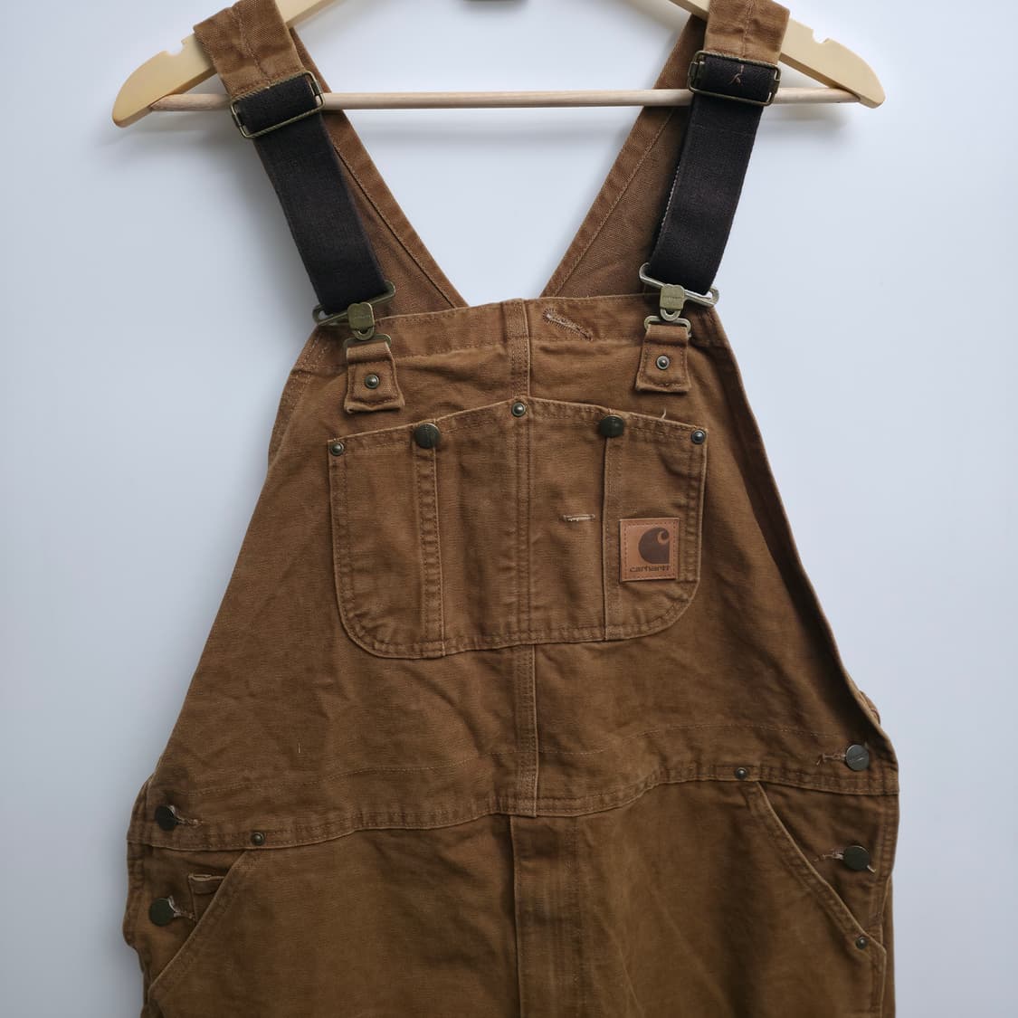 [40/32] 새상품 칼하트 더블니 오버롤 브라운 상품이미지3