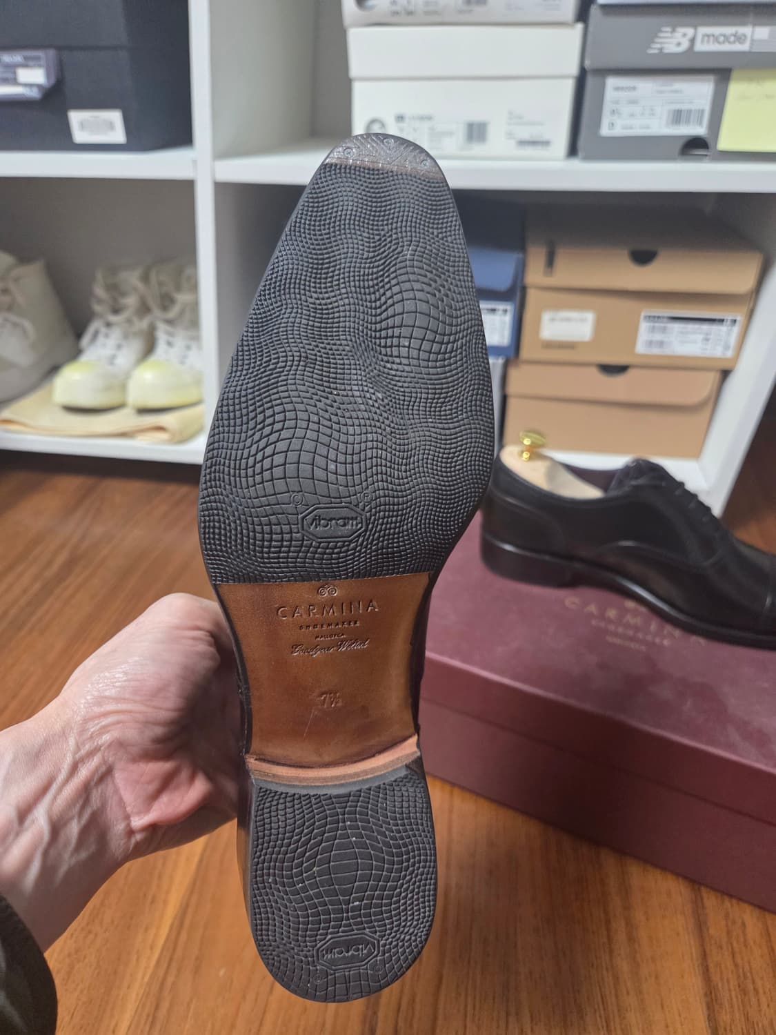 Carmina 블랙 캡토 브로그 남성 구두 상품이미지4