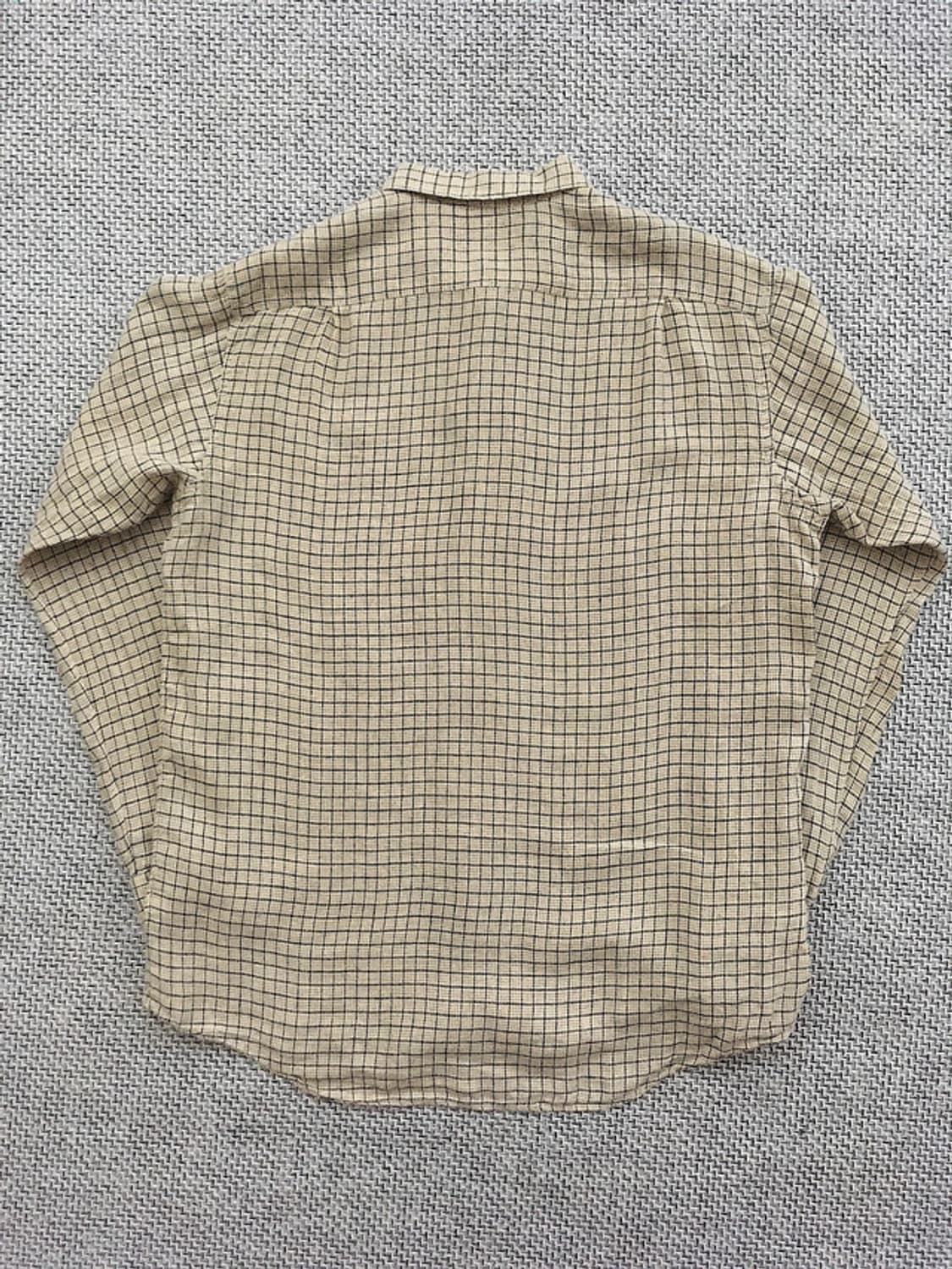 90s Bonnard 100% linen b.u check shirts 상품이미지6