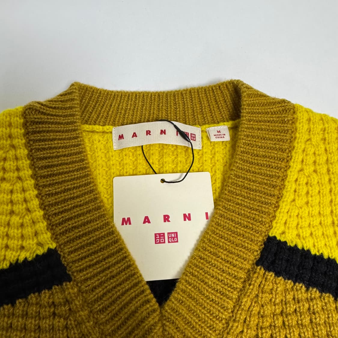 (W)유니클로 X 마르니 멀티 컬러 배색 크롭니트 상품이미지2