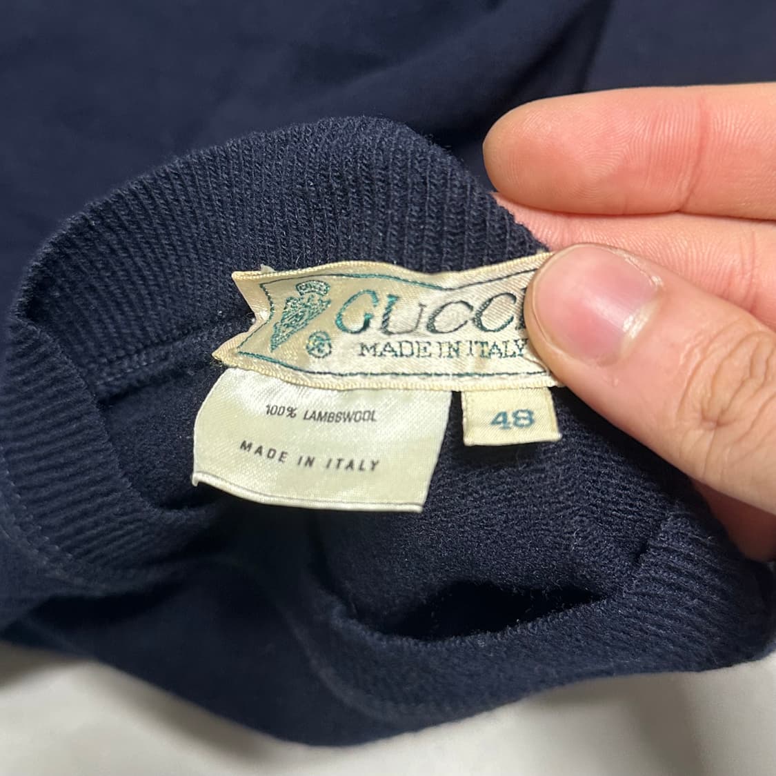 48 구찌 90‘s 네이비 램스울 니트 상품이미지4